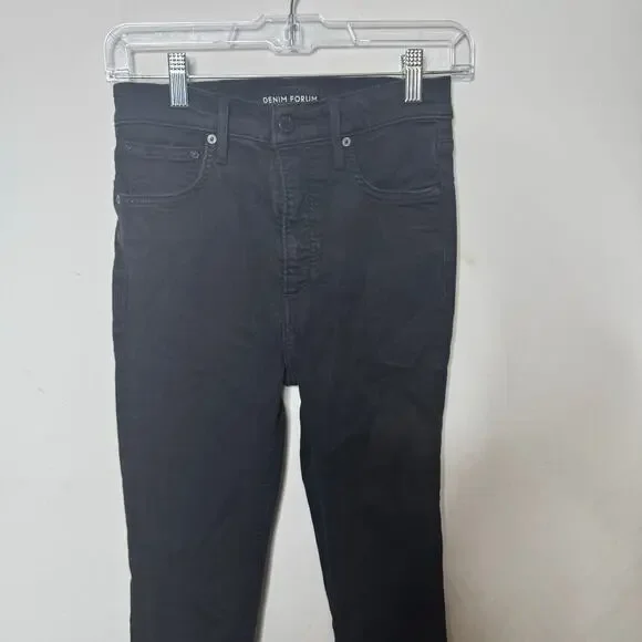 Denim Forum The Lola High Rise Skinny Jeans Women’s 27 Black Stretch Aritzia - Picture 12 of 13